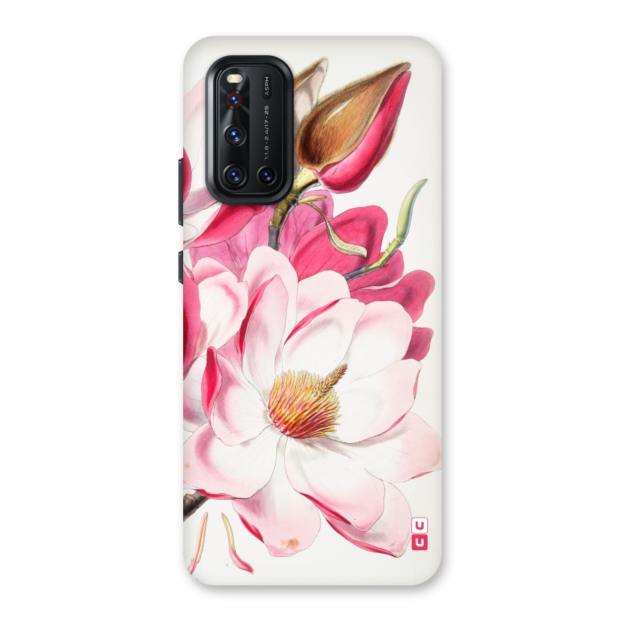 Pink Beautiful Flower Back Case for Vivo V19