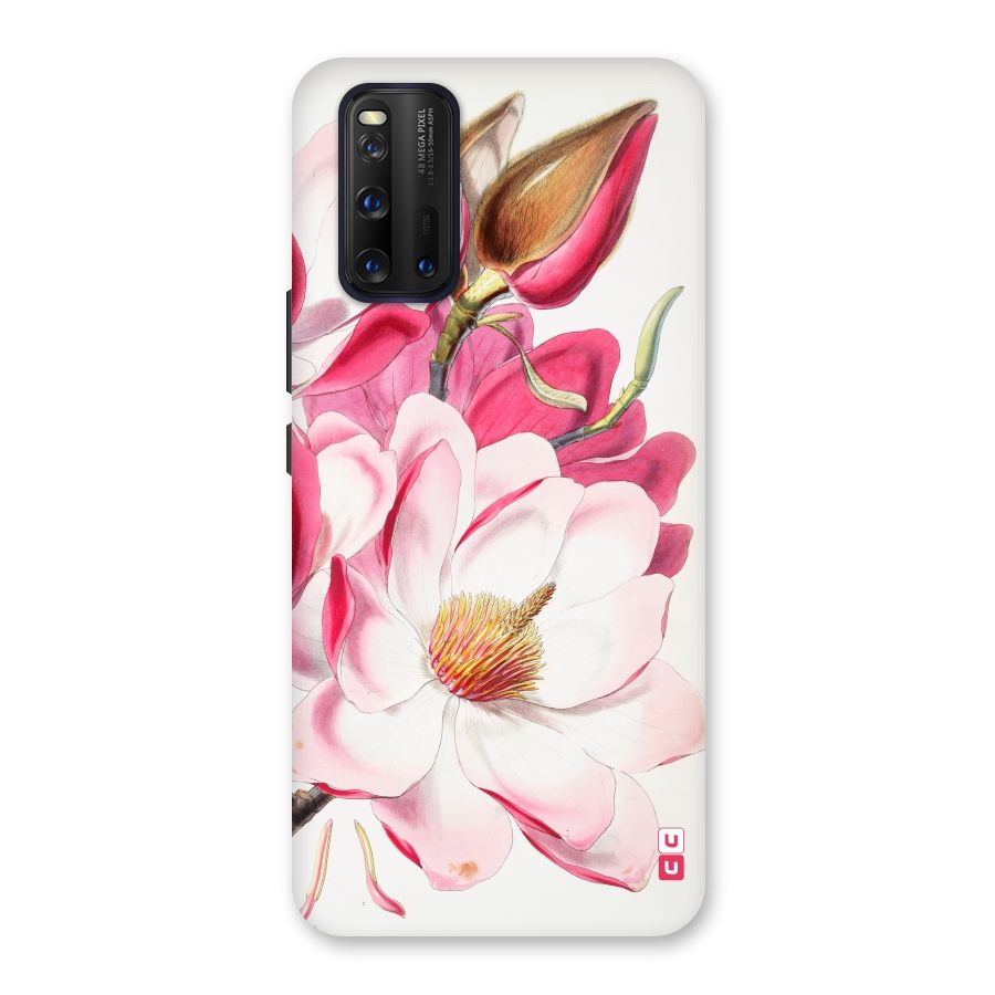Pink Beautiful Flower Back Case for Vivo iQOO 3