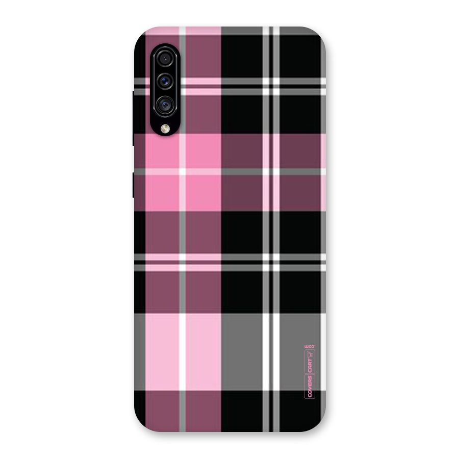 Pink Black Check Back Case for Galaxy A30s