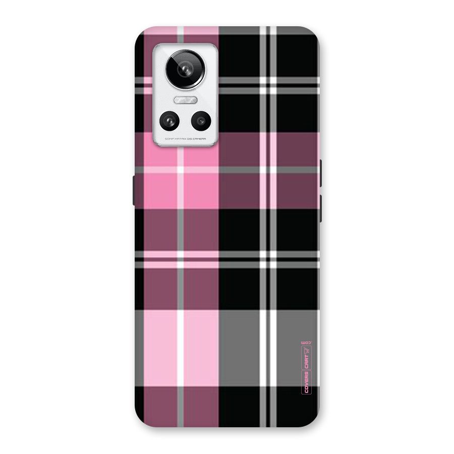 Pink Black Check Back Case for Realme GT Neo 3
