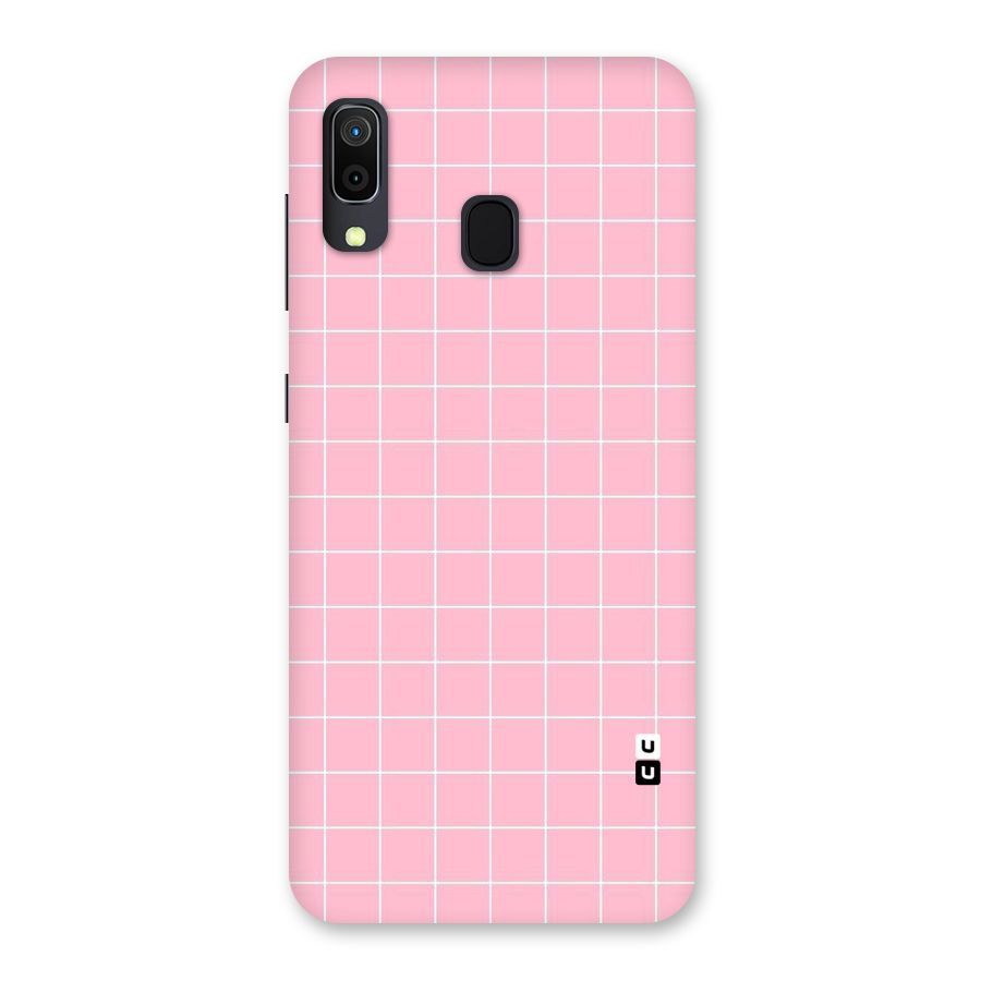 Pink Checks Back Case for Galaxy A20
