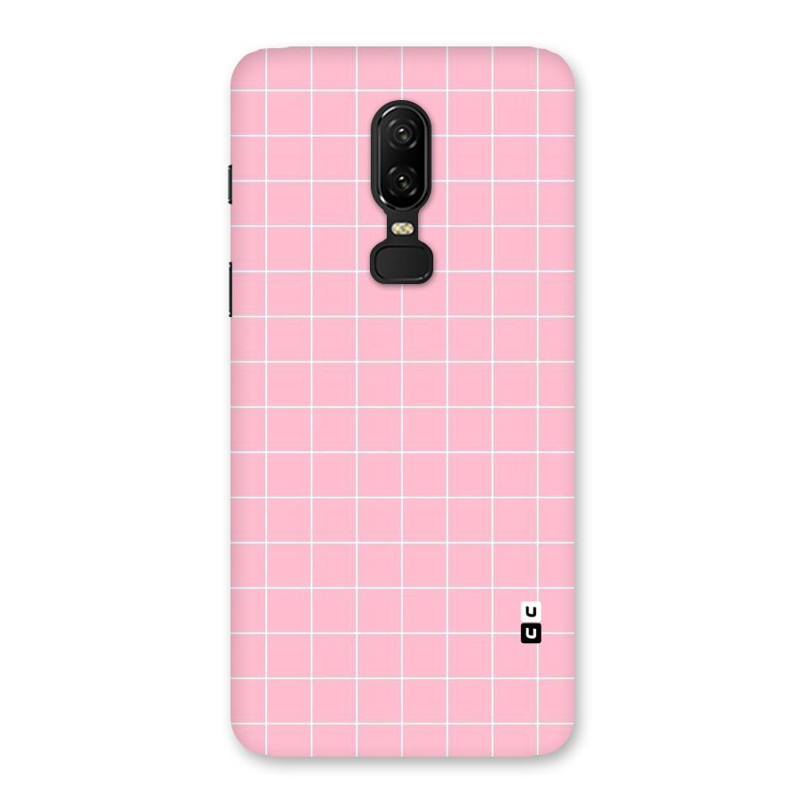 Pink Checks Back Case for OnePlus 6