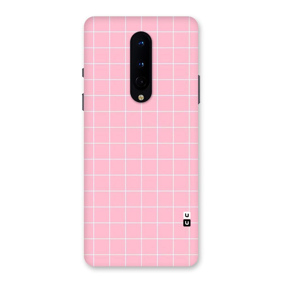 Pink Checks Back Case for OnePlus 8