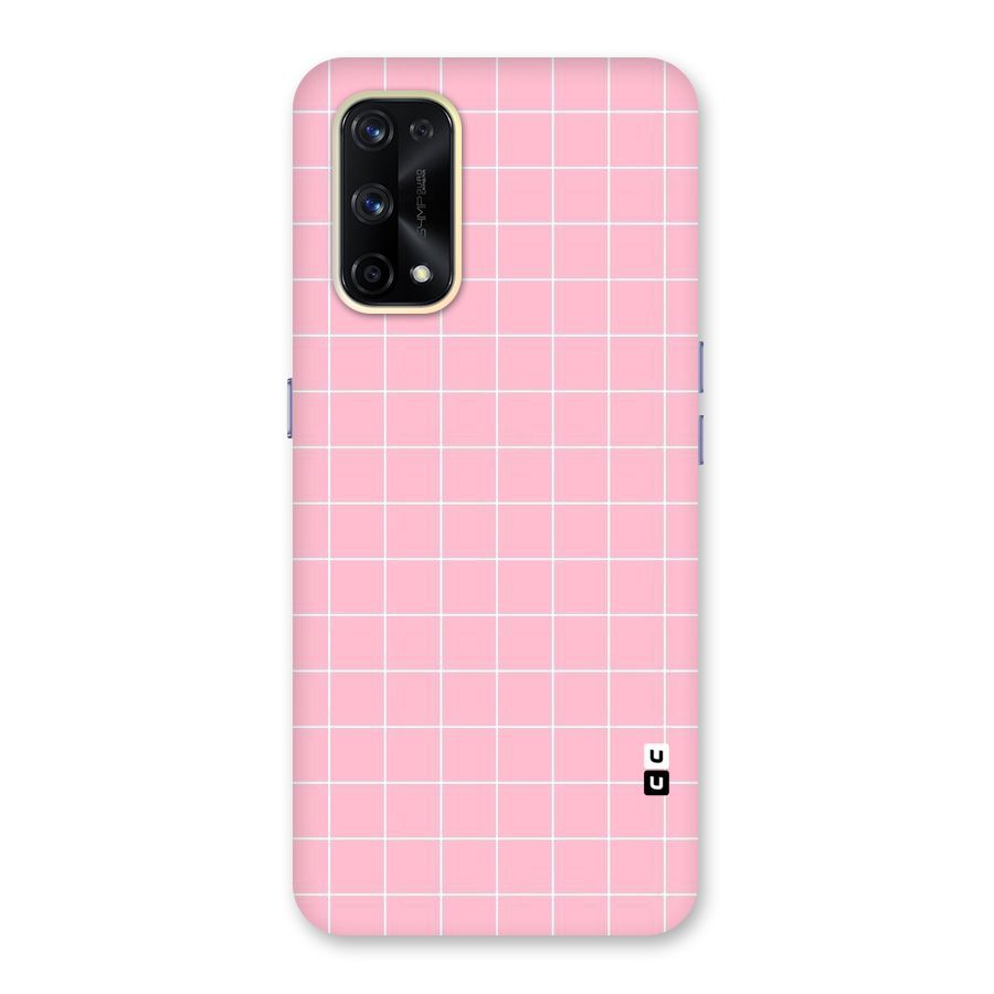 Pink Checks Glass Back Case for Realme X7 Pro