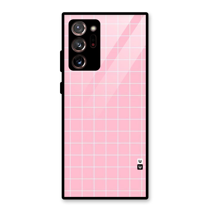 Pink Checks Glass Back Case for Galaxy Note 20 Ultra 5G