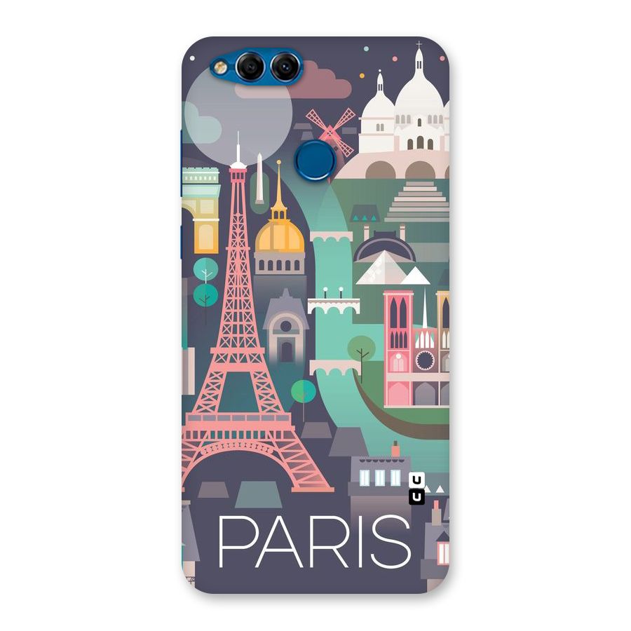 Pink Cute Tower Back Case for Honor 7X