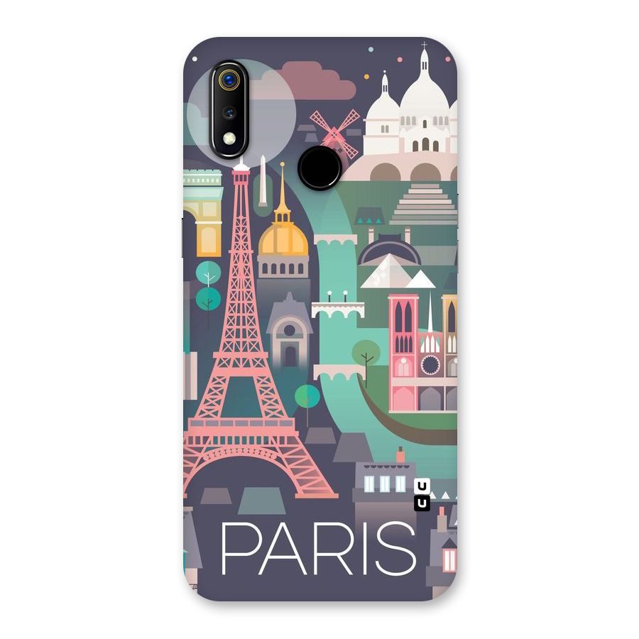 Pink Cute Tower Back Case for Realme 3