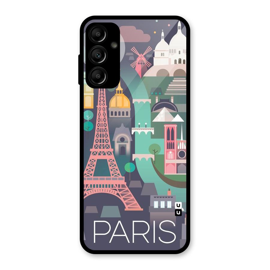 Pink Cute Tower Glass Back Case for Galaxy A14 5G