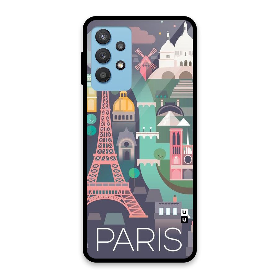 Pink Cute Tower Glass Back Case for Galaxy M32 5G