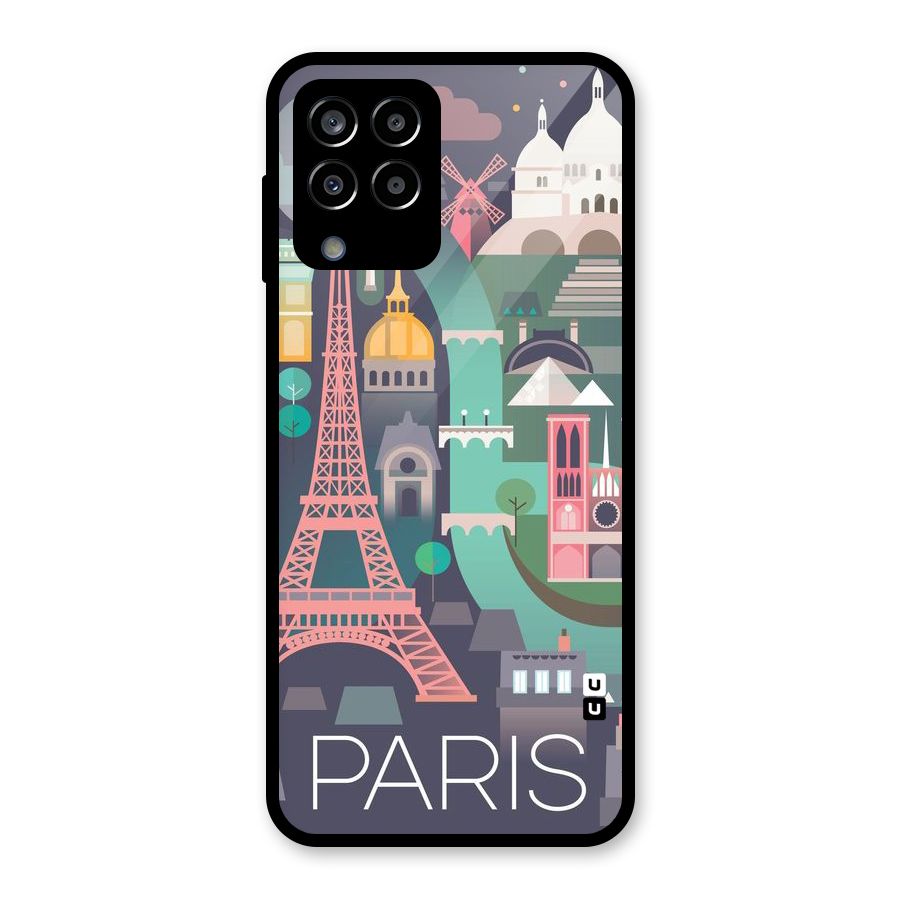Pink Cute Tower Glass Back Case for Galaxy M33