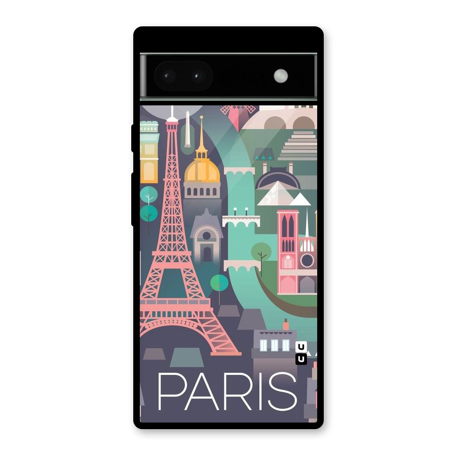 Pink Cute Tower Glass Back Case for Google Pixel 6a