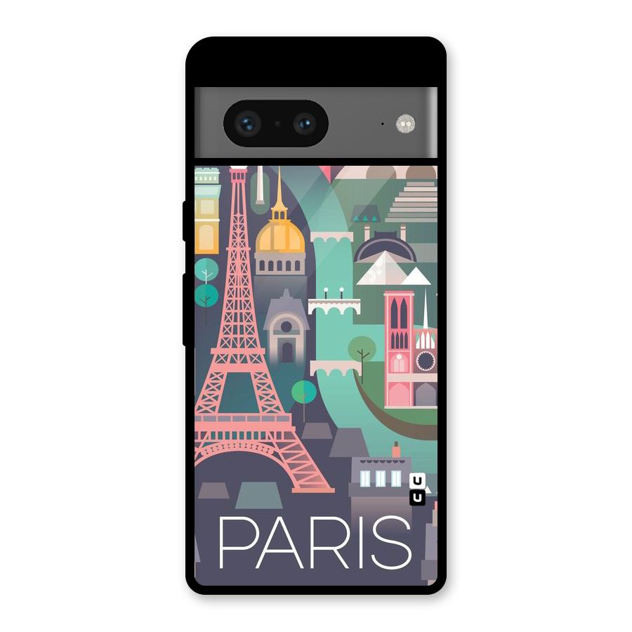 Pink Cute Tower Glass Back Case for Google Pixel 7