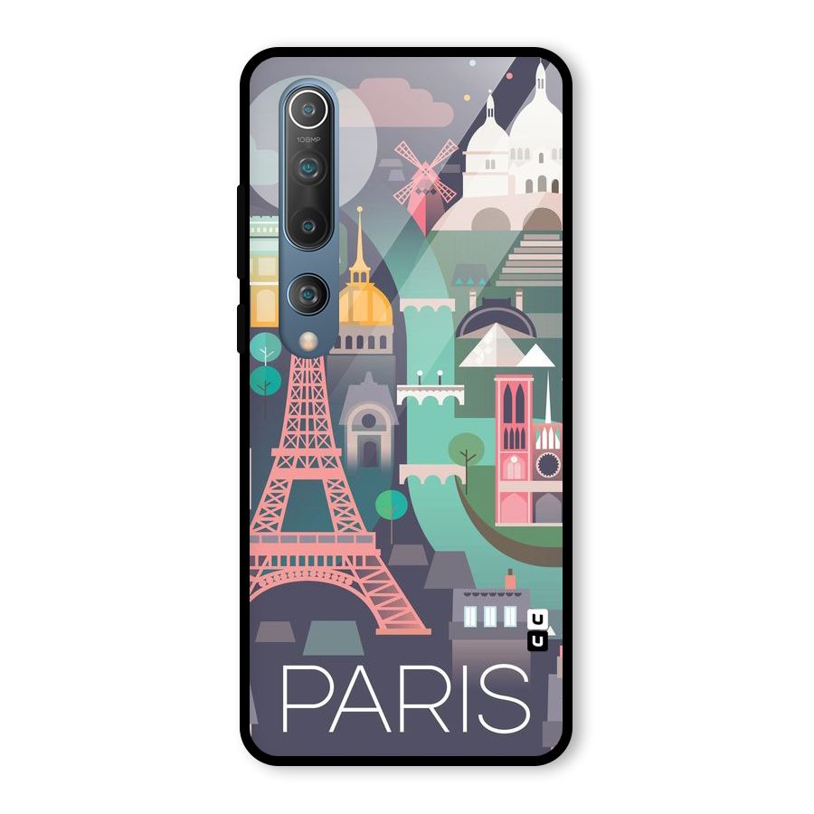 Pink Cute Tower Glass Back Case for Mi 10
