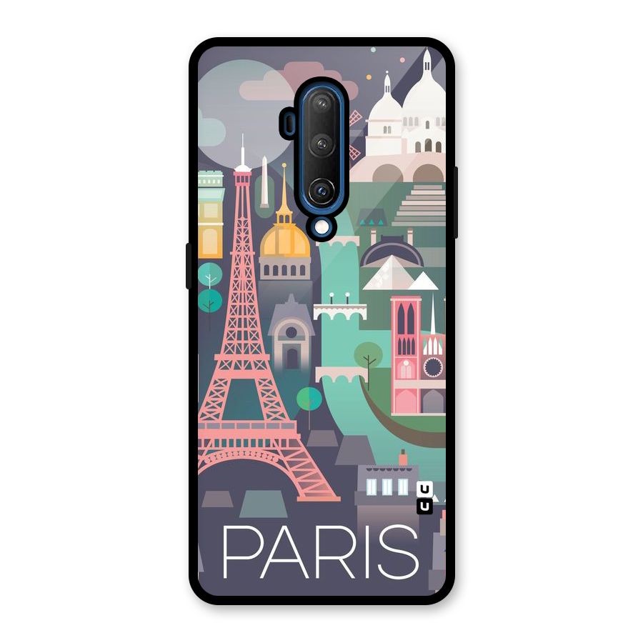 Pink Cute Tower Glass Back Case for OnePlus 7T Pro