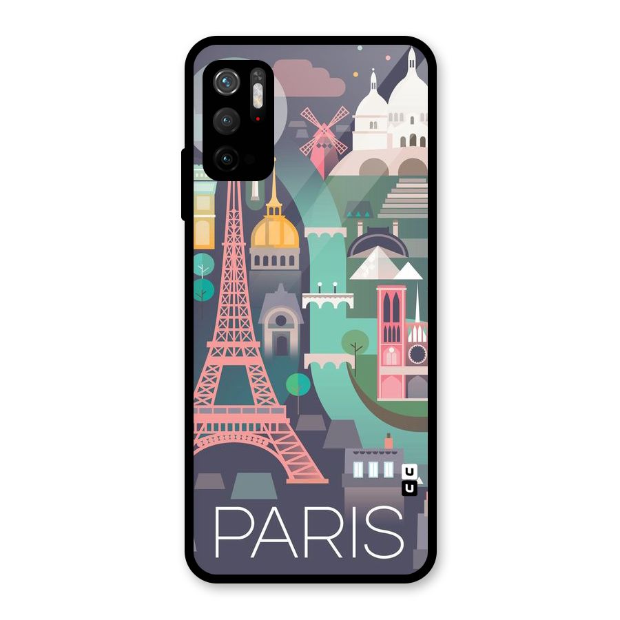 Pink Cute Tower Glass Back Case for Poco M3 Pro 5G