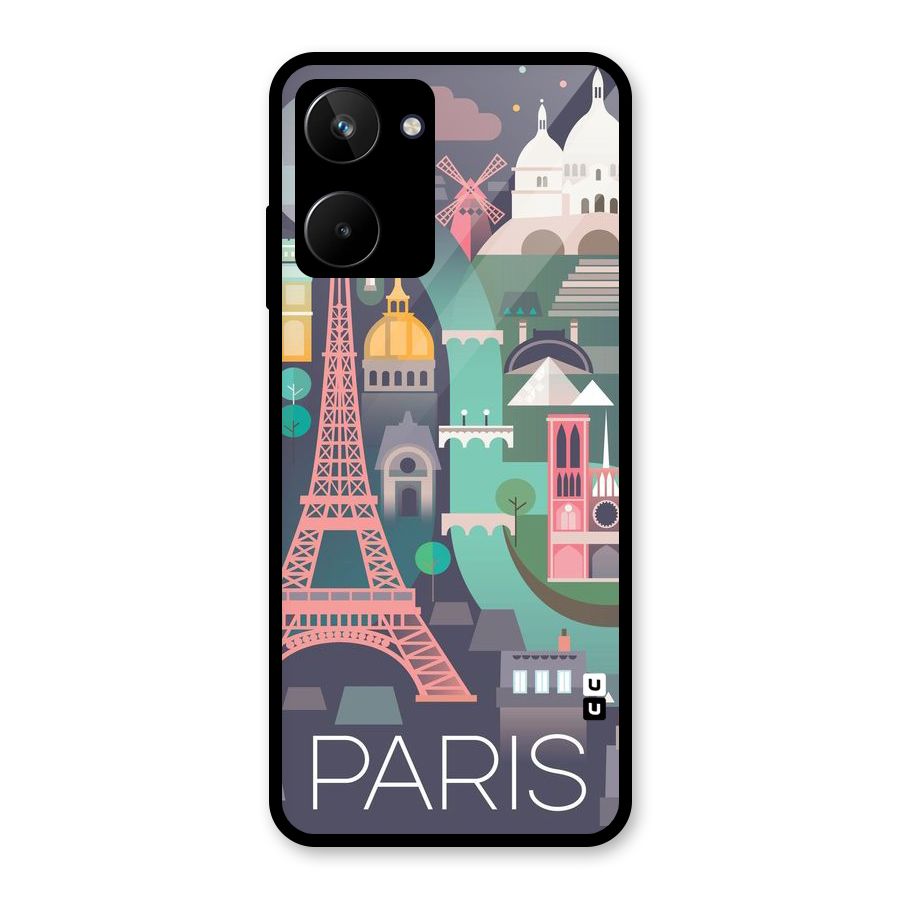 Pink Cute Tower Glass Back Case for Realme 10