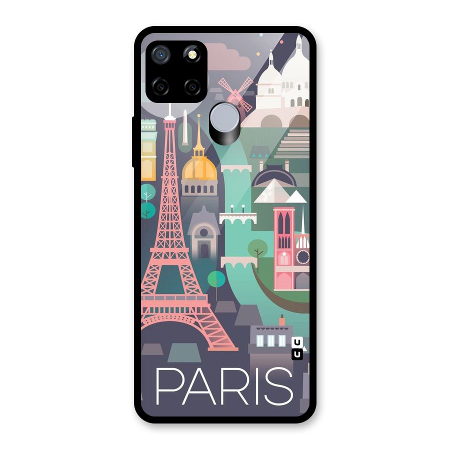 Pink Cute Tower Glass Back Case for Realme C12