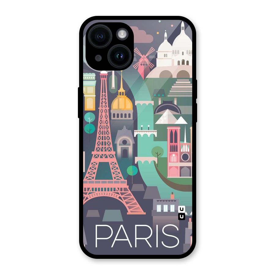 Pink Cute Tower Glass Back Case for iPhone 14