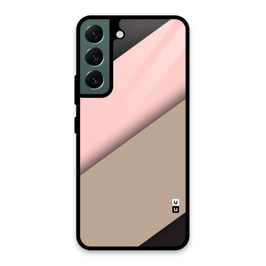 Pink Diagonal Glass Back Case for Galaxy S22 5G