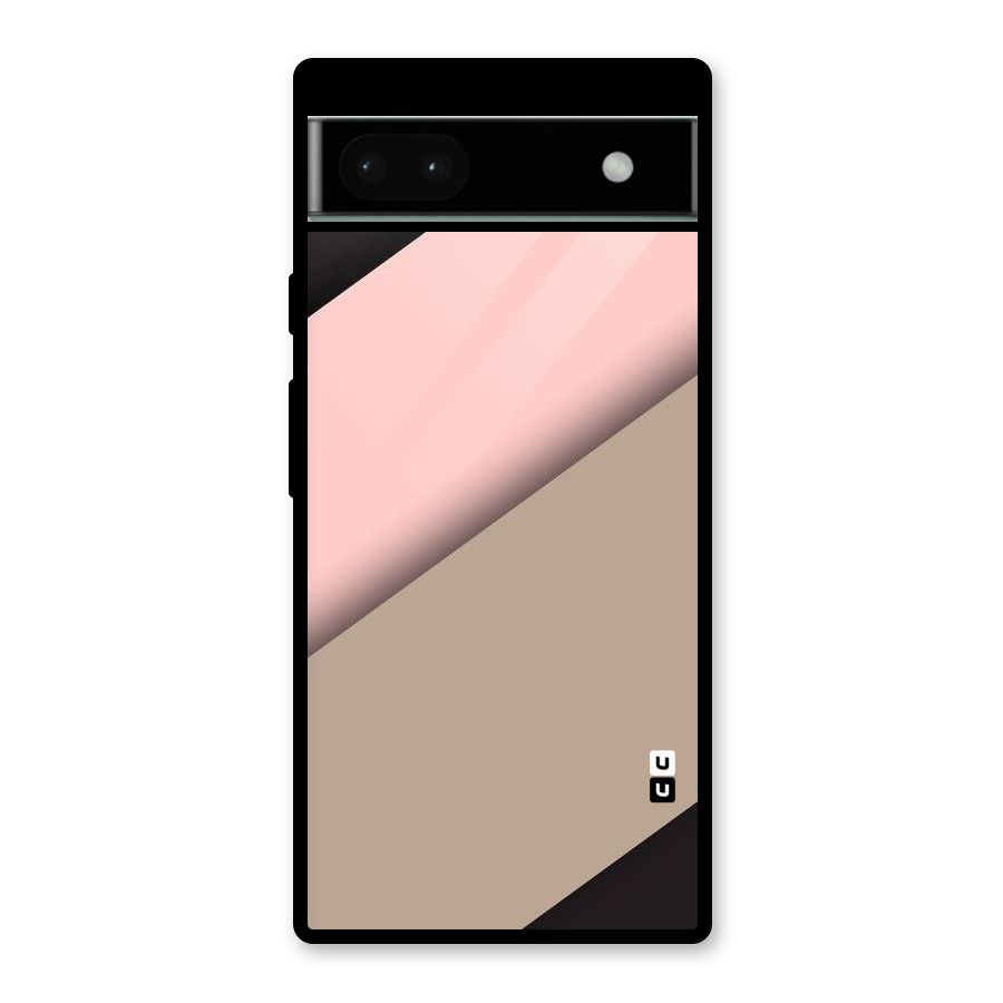 Pink Diagonal Glass Back Case for Google Pixel 6a