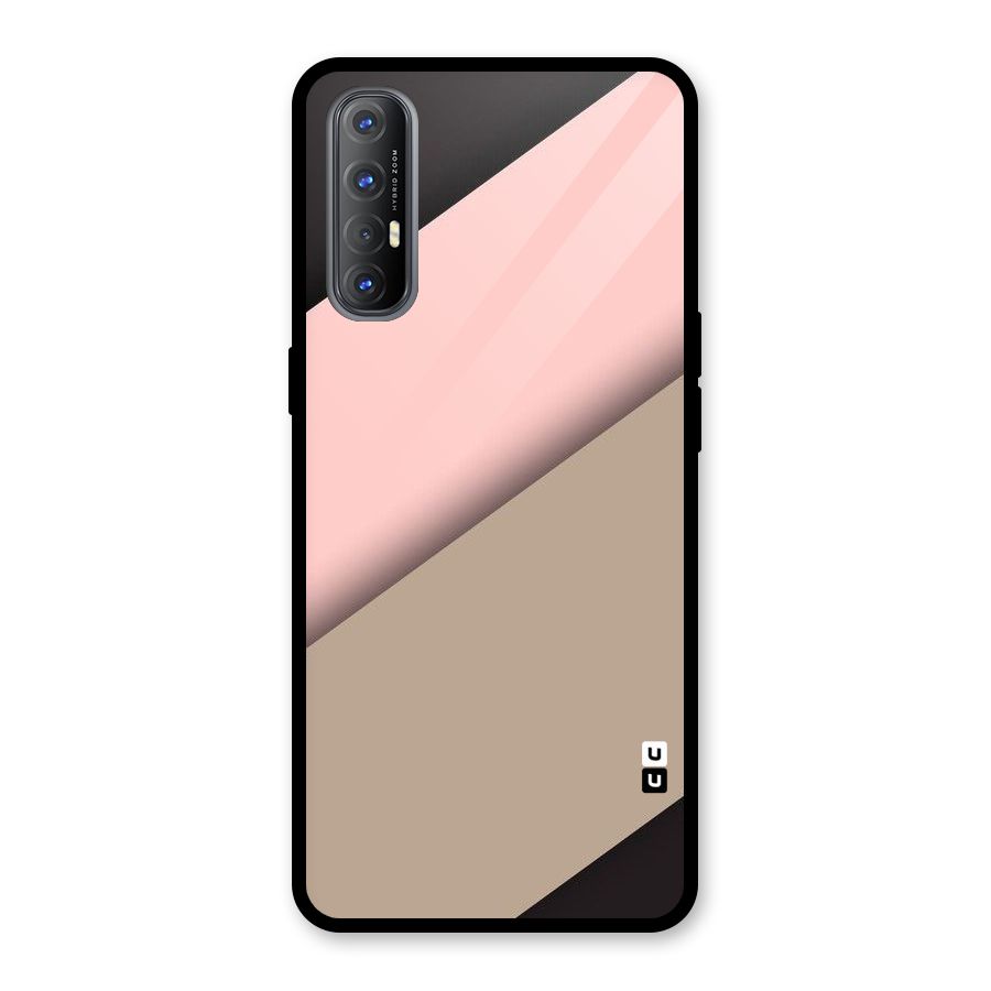 Pink Diagonal Glass Back Case for Oppo Reno3 Pro