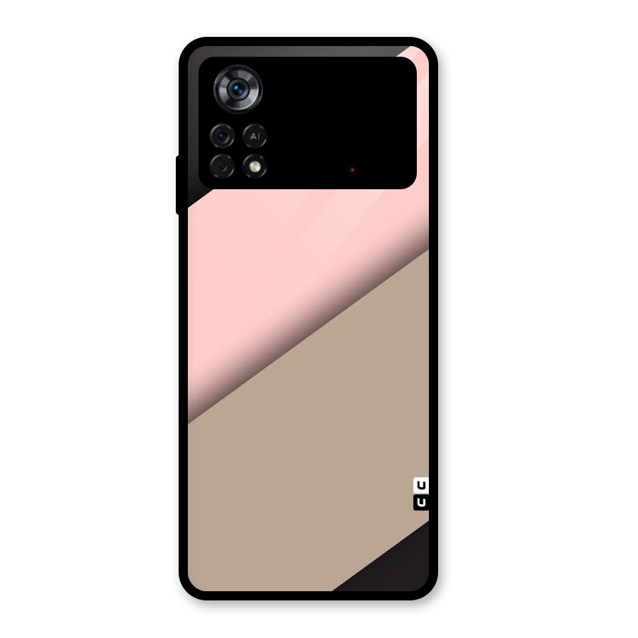 Pink Diagonal Glass Back Case for Poco X4 Pro 5G
