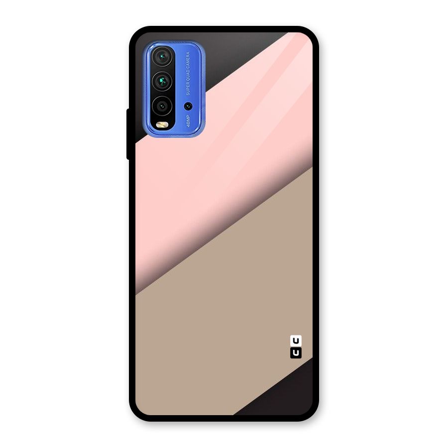 Pink Diagonal Glass Back Case for Redmi 9 Power