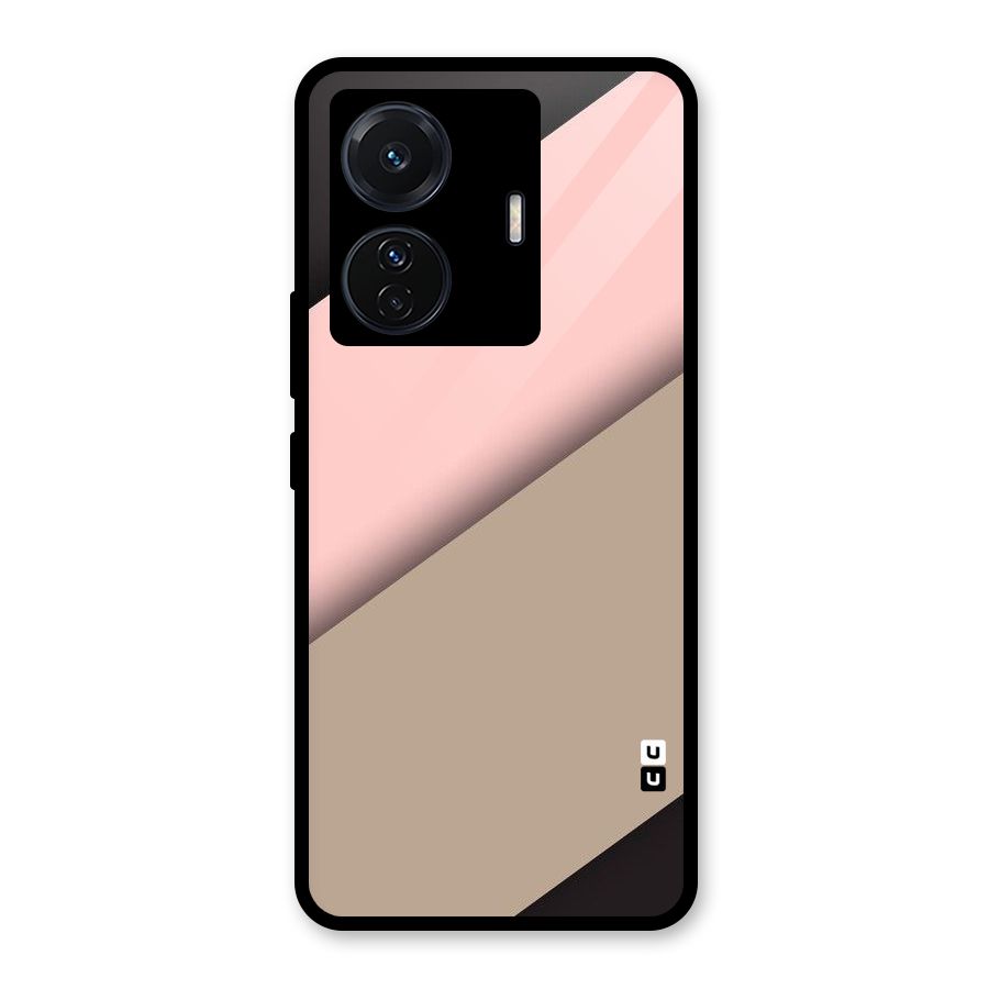 Pink Diagonal Glass Back Case for Vivo T1 Pro