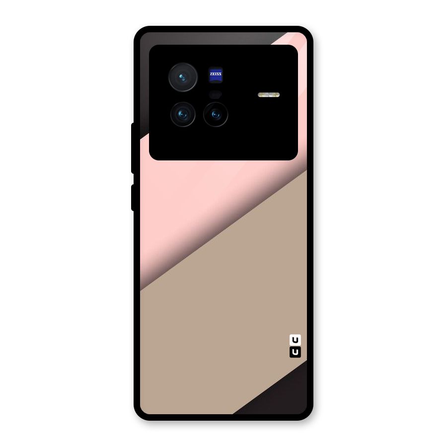 Pink Diagonal Glass Back Case for Vivo X80