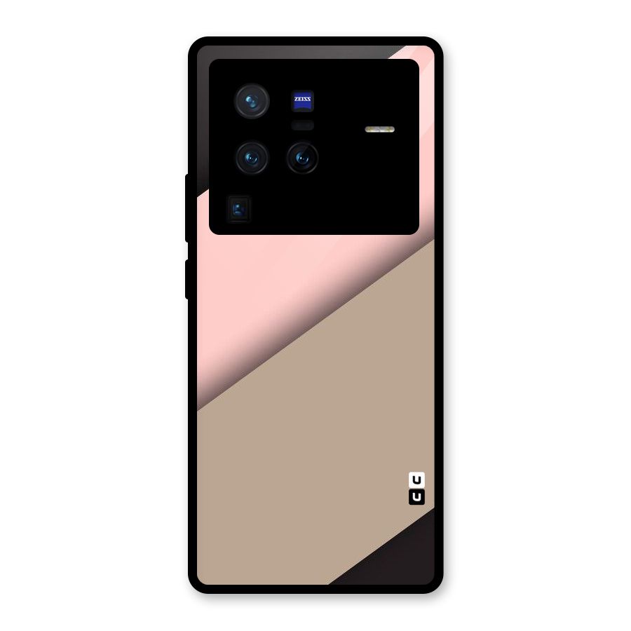 Pink Diagonal Glass Back Case for Vivo X80 Pro