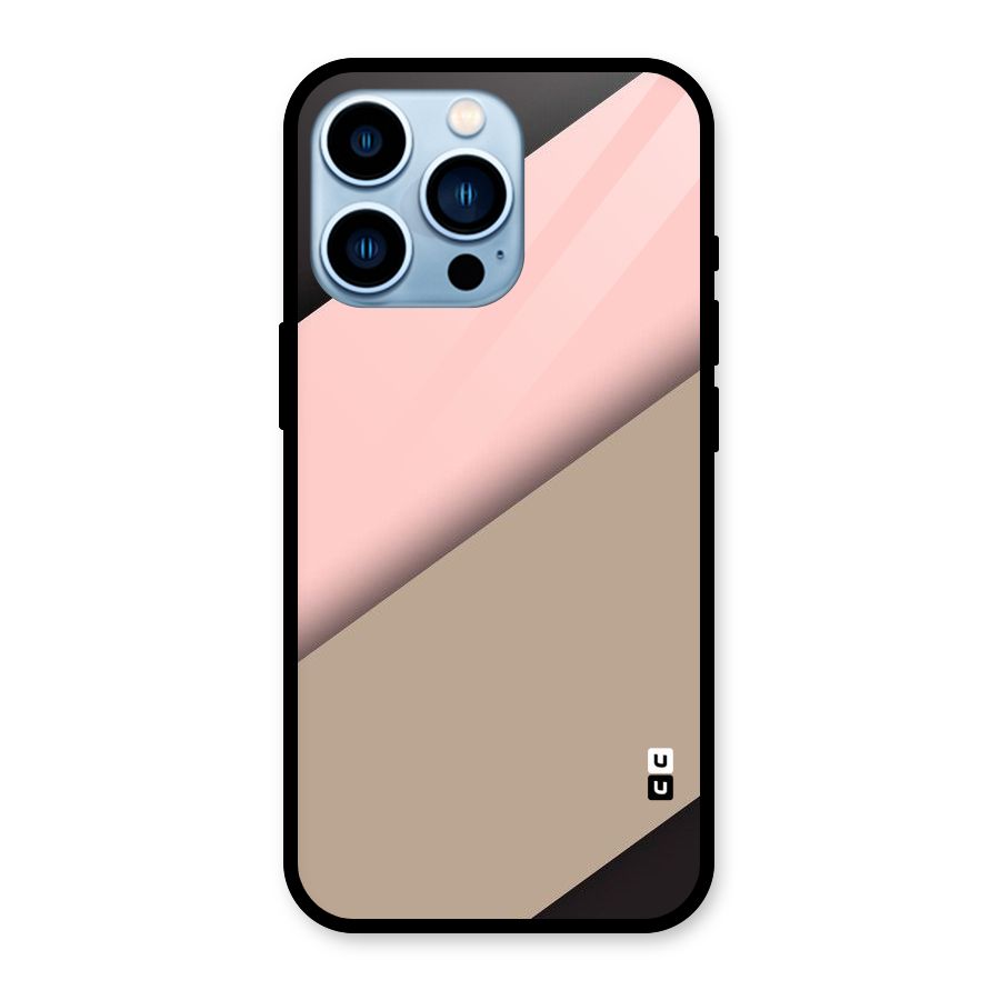 Pink Diagonal Glass Back Case for iPhone 13 Pro