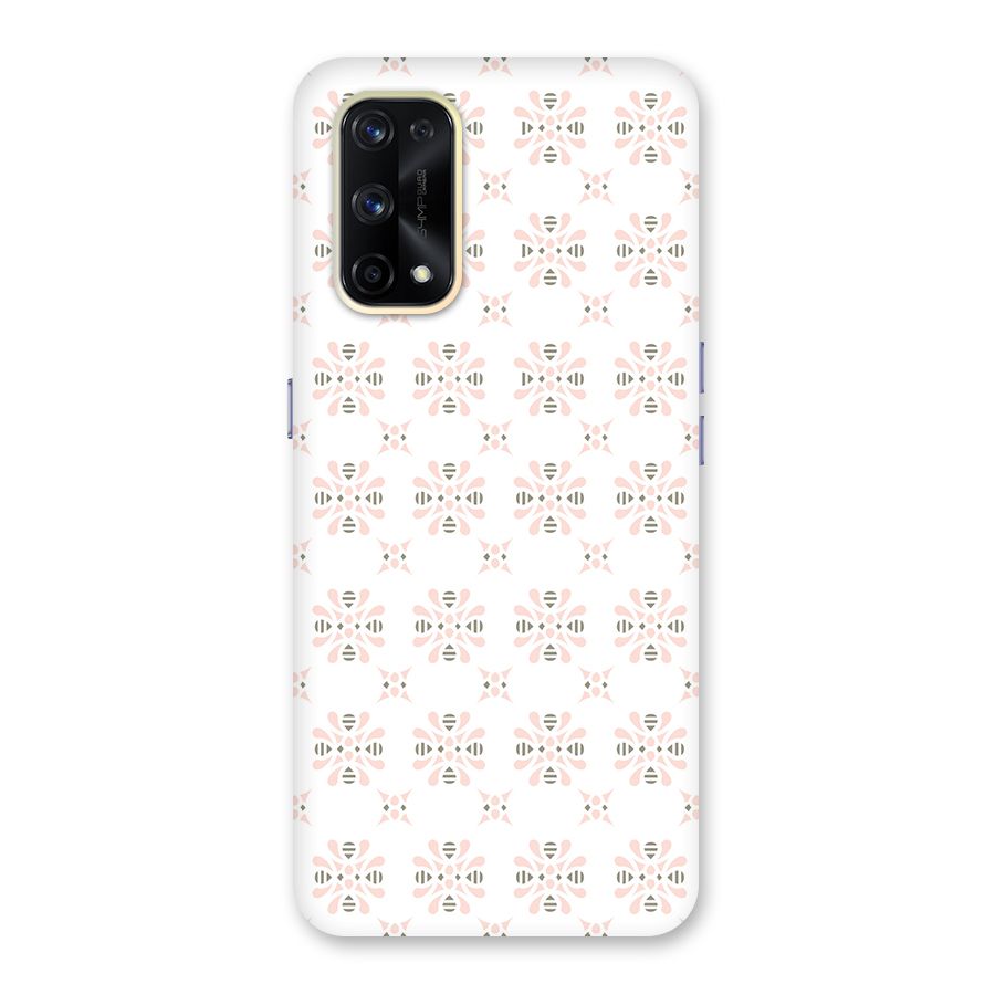 Pink Floral Pattern Glass Back Case for Realme X7 Pro