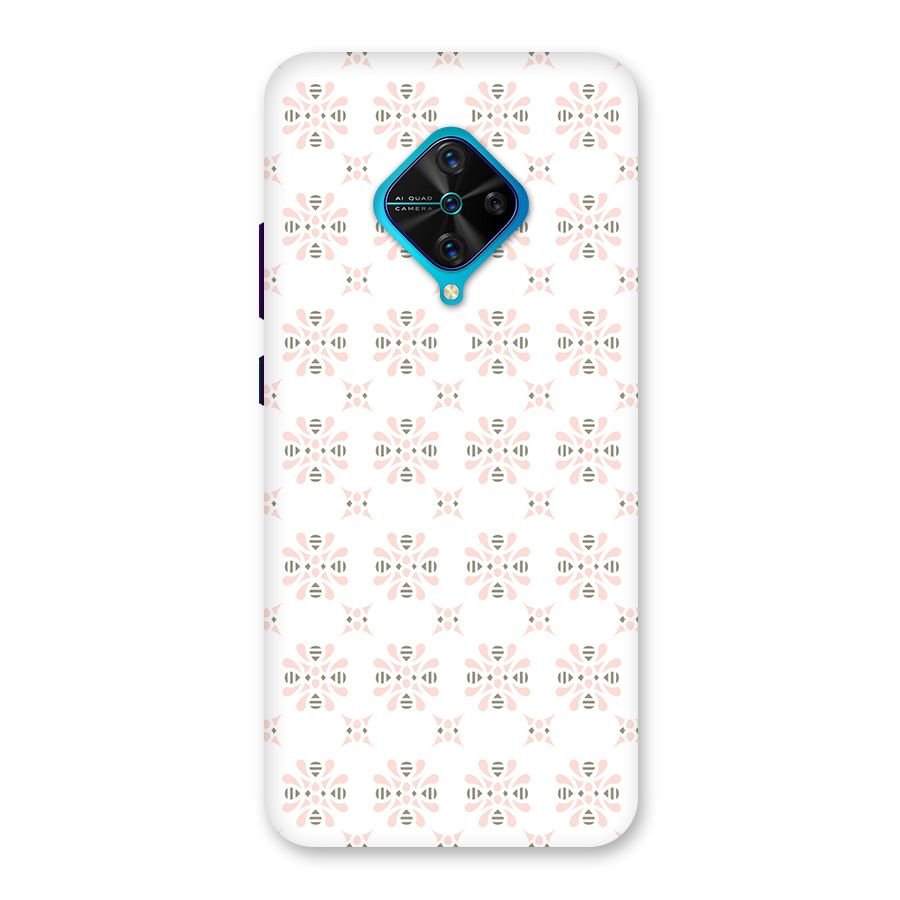 Pink Floral Pattern Back Case for Vivo S1 Pro