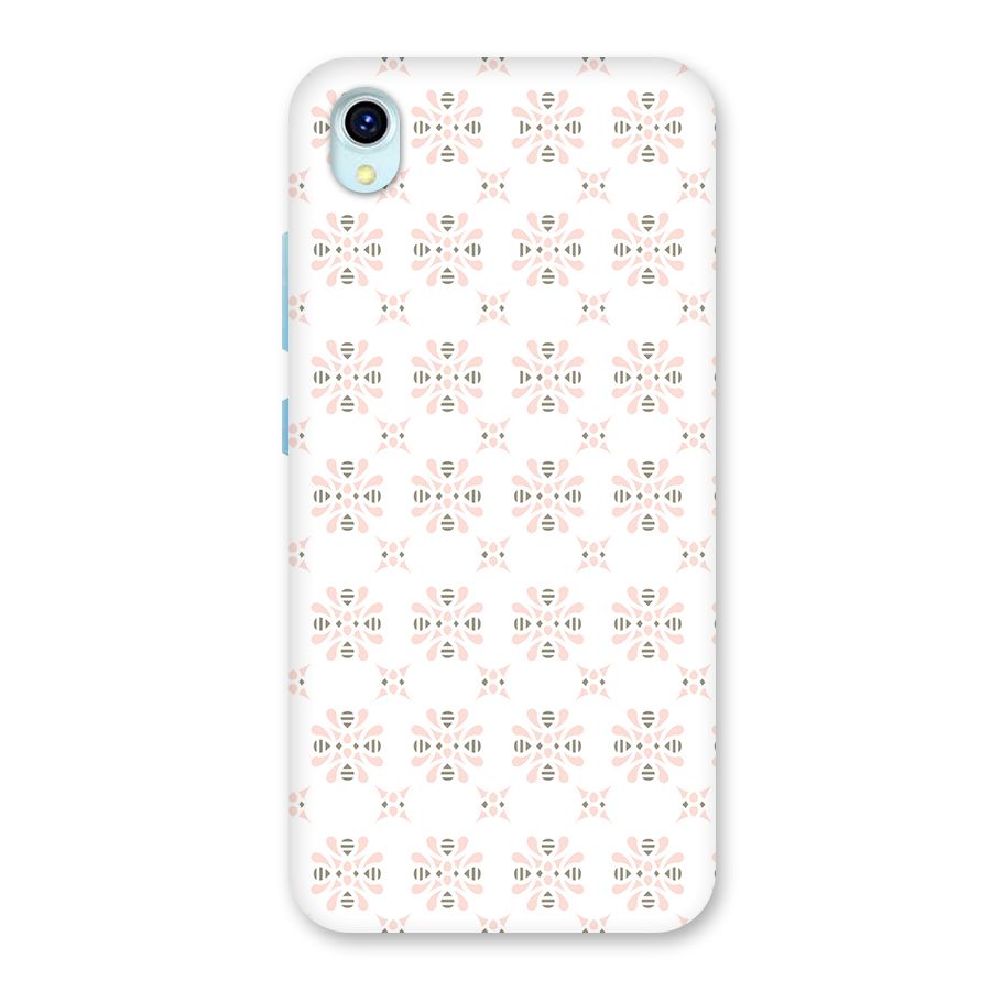 Pink Floral Pattern Back Case for Vivo Y1s
