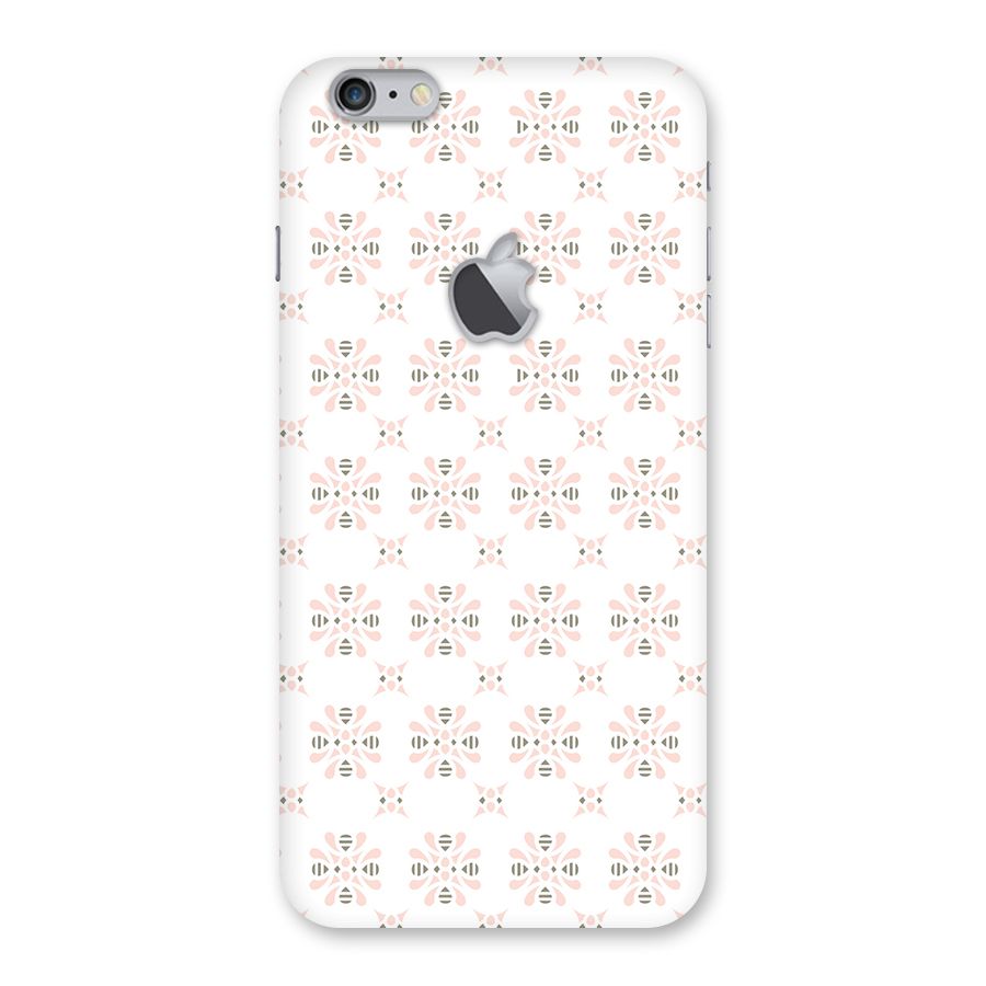 Pink Floral Pattern Back Case for iPhone 6 Plus 6S Plus Logo Cut