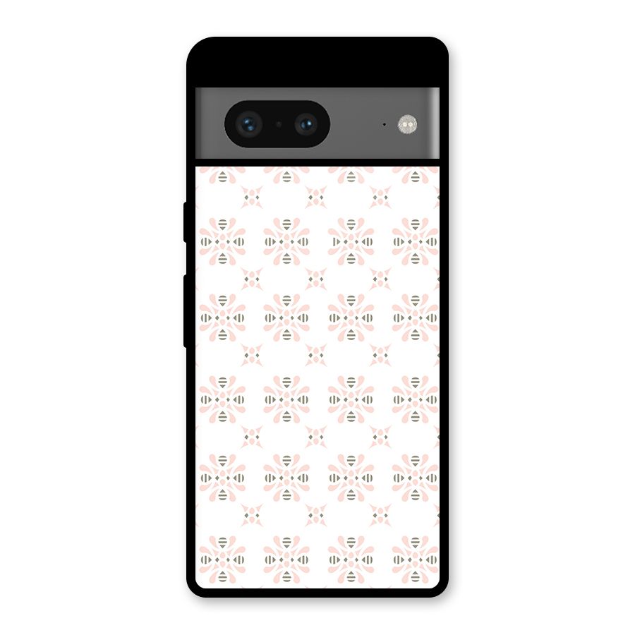 Pink Floral Pattern Glass Back Case for Google Pixel 7