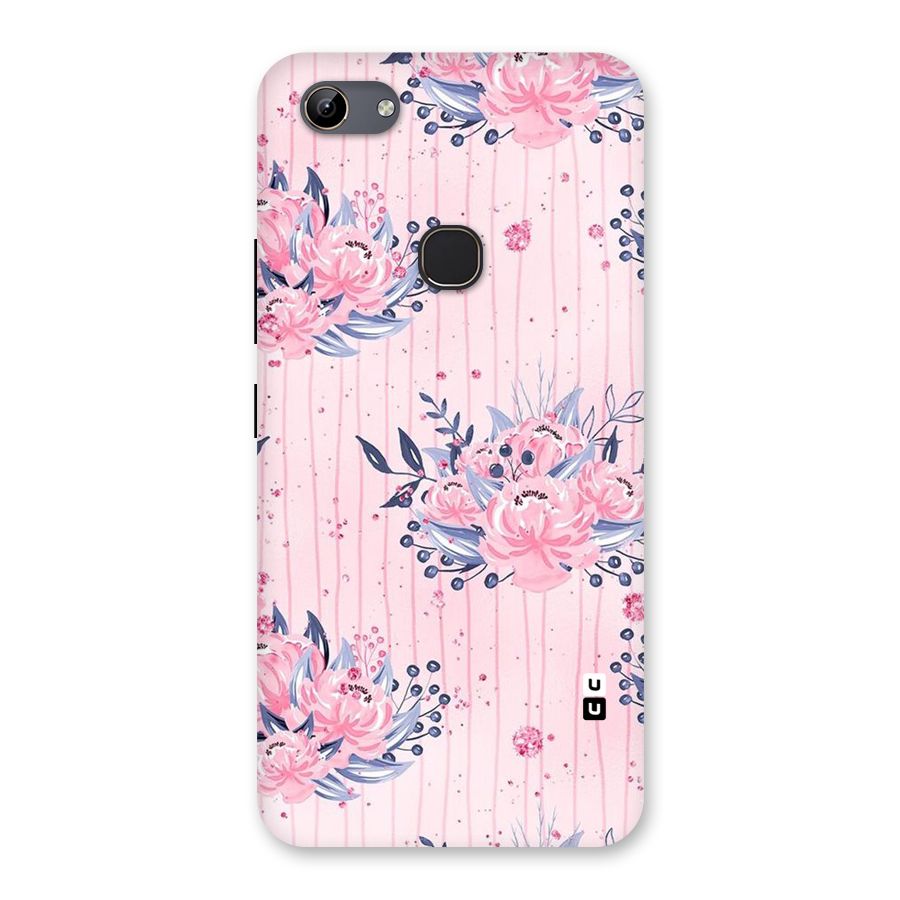 Pink Floral and Stripes Back Case for Vivo Y81
