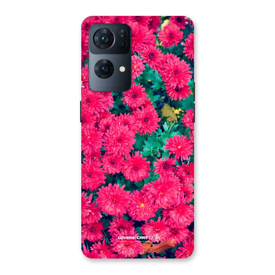 Pink Flowers Back Case for Oppo Reno7 Pro 5G