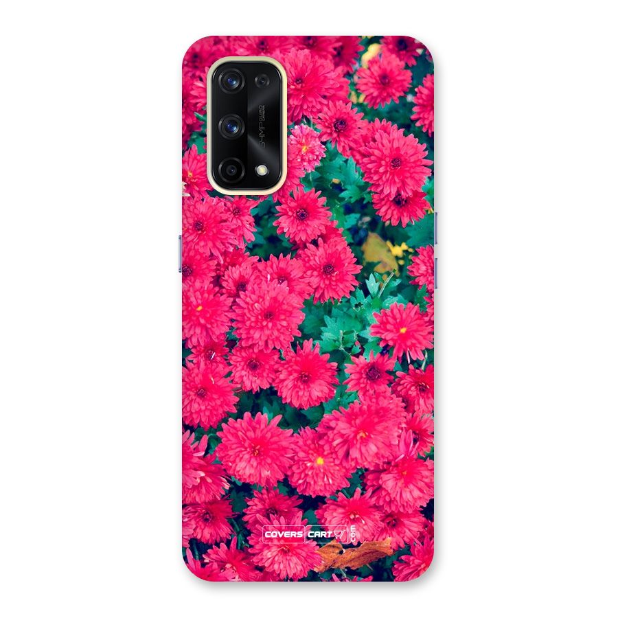 Pink Flowers Glass Back Case for Realme X7 Pro