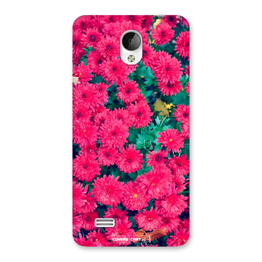 Pink Flowers Back Case for Vivo Y21