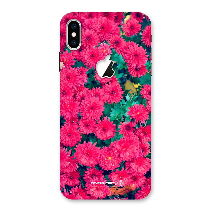 Pink Flowers Back Case for iPhone XS Max Apple Cut