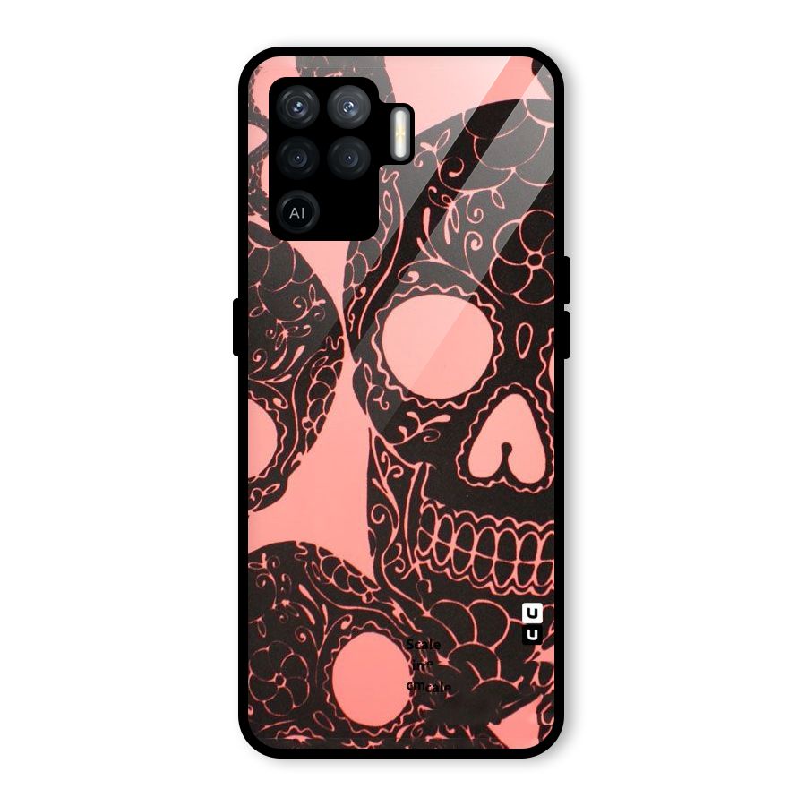 Pink Head Glass Back Case for Oppo F19 Pro
