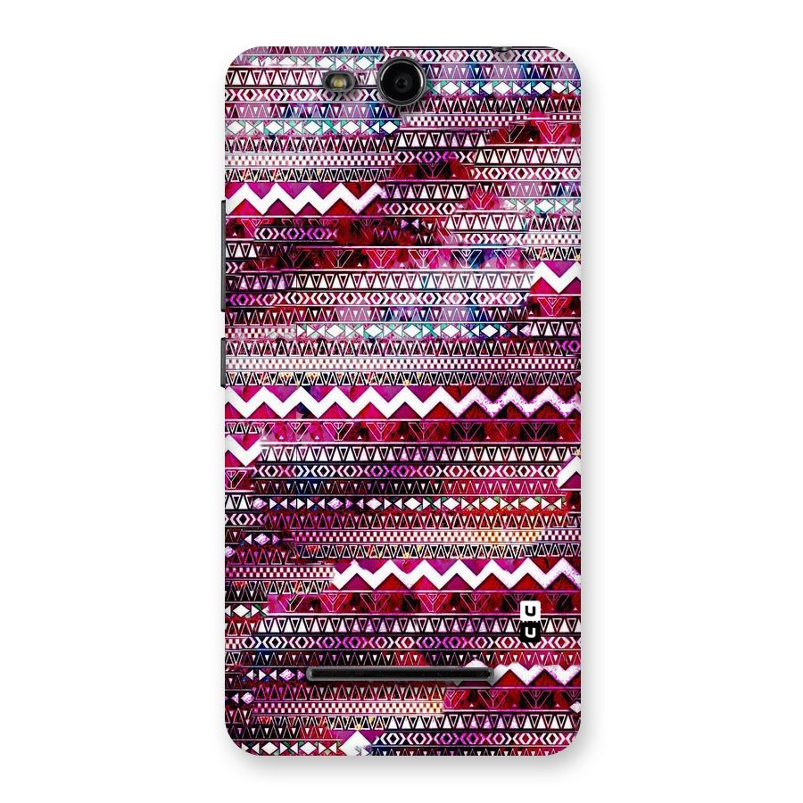 Pink Indie Pattern Back Case for Micromax Canvas Juice 3 Q392