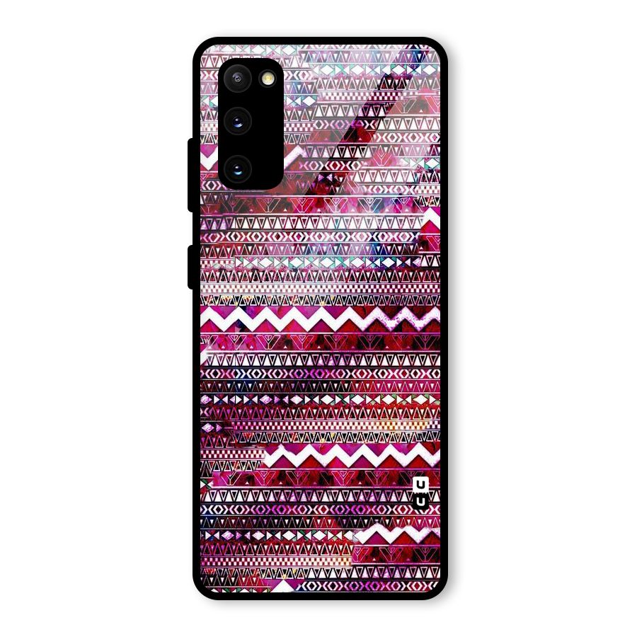 Pink Indie Pattern Glass Back Case for Galaxy S20 FE 5G