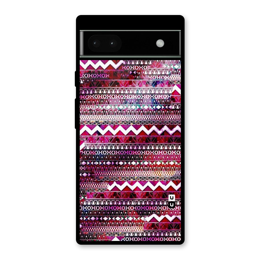 Pink Indie Pattern Glass Back Case for Google Pixel 6a