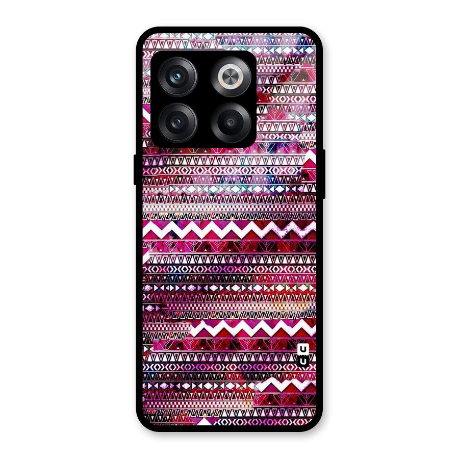 Pink Indie Pattern Glass Back Case for OnePlus 10T