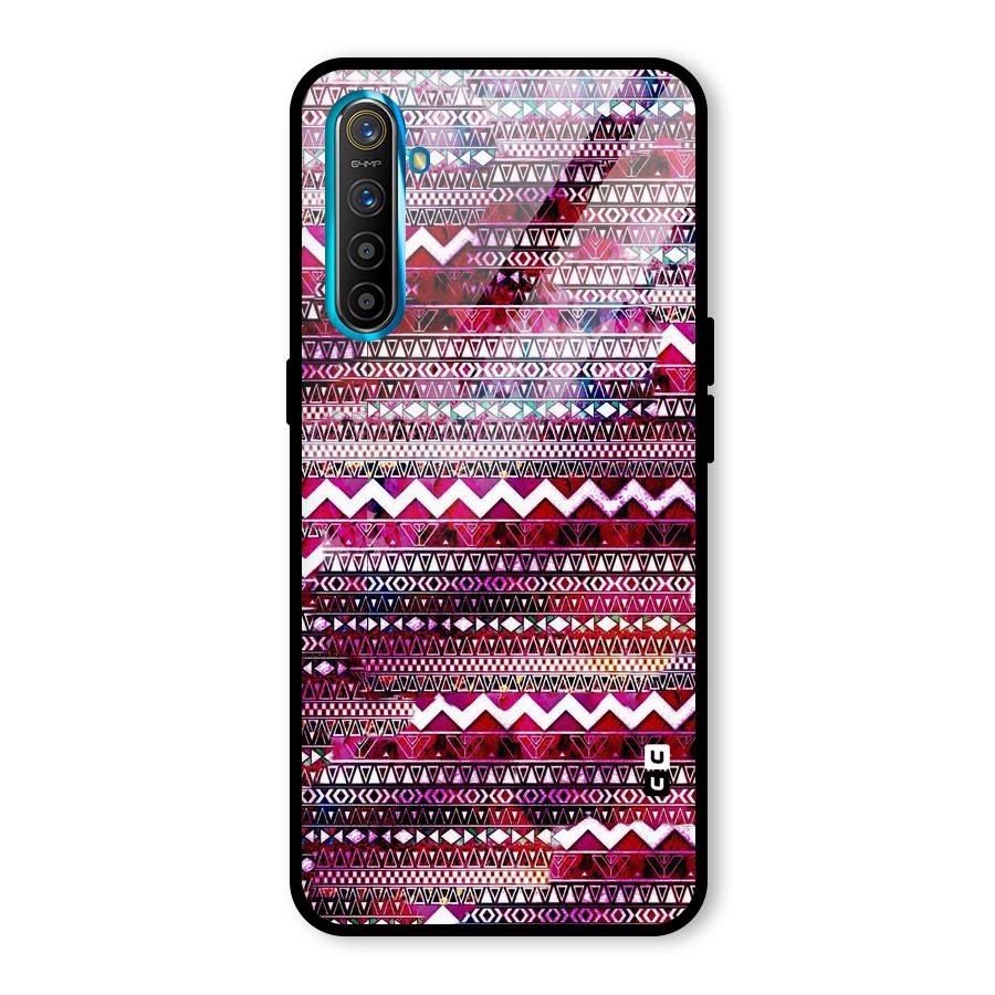 Pink Indie Pattern Glass Back Case for Realme X2