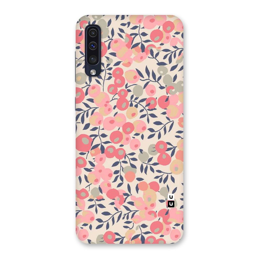 Pink Leaf Pattern Back Case for Galaxy A50s
