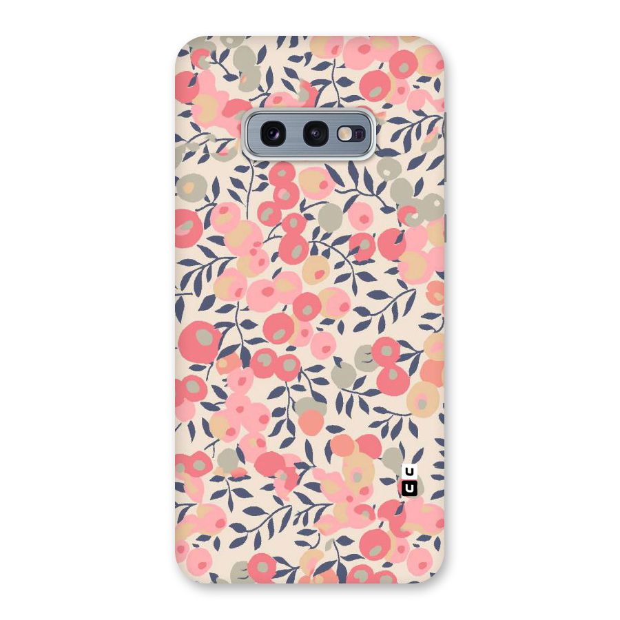 Pink Leaf Pattern Back Case for Galaxy S10e