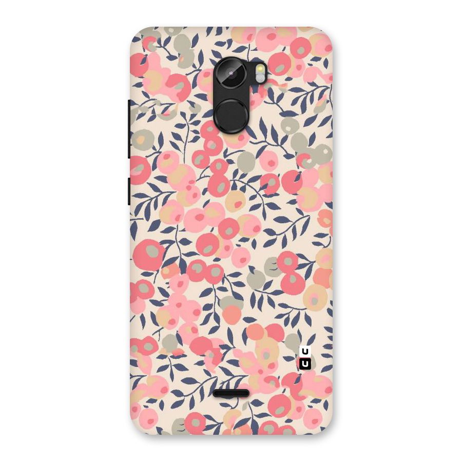 Pink Leaf Pattern Back Case for Gionee X1